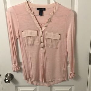 XXS Light pink WHBM 3/4 length tshirt